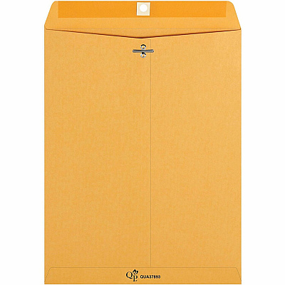 Quality Park 9-1/2 x 12-1/2 Clasp Envelopes with Deeply Gummed Flaps (QUA37893)