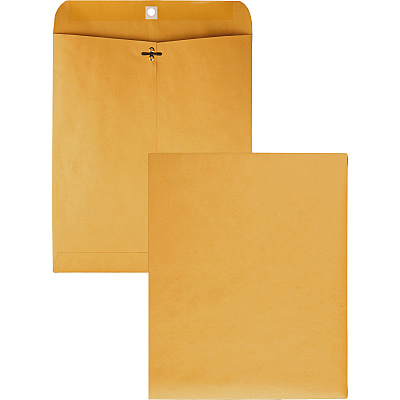 Quality Park 10 x 12 Clasp Envelopes with Deeply Gummed Flaps (QUA37895)