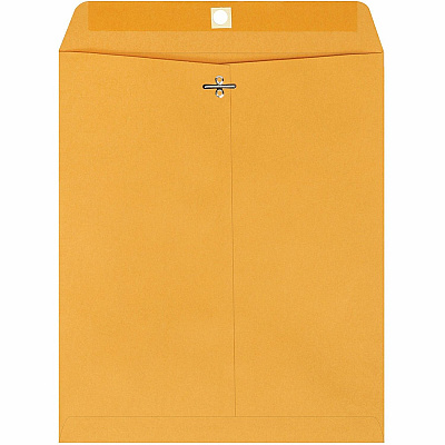 Quality Park 10 x 12 Clasp Envelopes with Deeply Gummed Flaps (QUA37895)