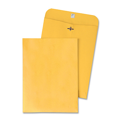 Quality Park 12 x 15-1/2 Clasp Envelope with Deeply Gummed Flaps (QUA37910)