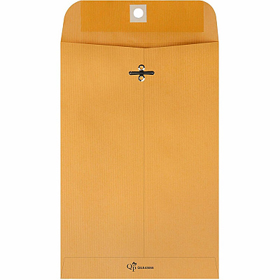 Quality Park 6 x 9 Park Ridge Clasp Envelopes with Deeply Gummed Flaps (QUA43055)