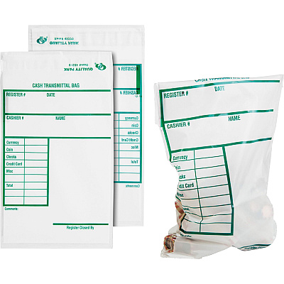 Quality Park Cash Transmittal Bags with Redi-Strip (QUA45220)