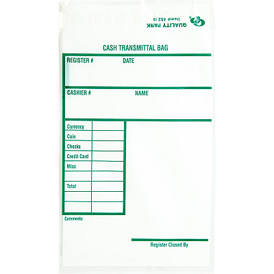 Quality Park Cash Transmittal Bags with Redi-Strip (QUA45220)