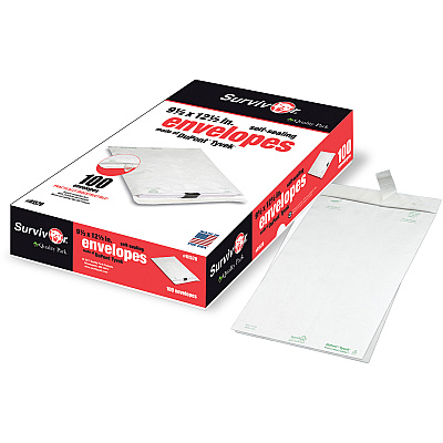 Survivor 9-1/2 x 12 1/2 DuPont Tyvek Catalog Mailers with Self-Seal Closure (QUAR1520)