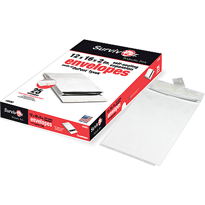Survivor 12 x 16 x 2 DuPont Tyvek Expansion Mailers with Self-Seal Closure (QUAR4292)