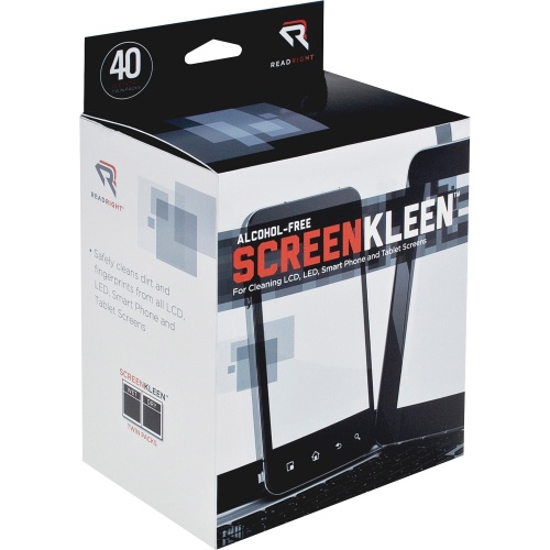 Read Right Alcohol-free LCD ScreenKleen Wipes (RR1391)