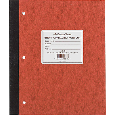 Rediform Laboratory Research Notebook (RED43649)
