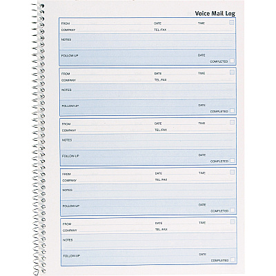 Rediform Follow-Up Voice Mail Log Book (RED51114)