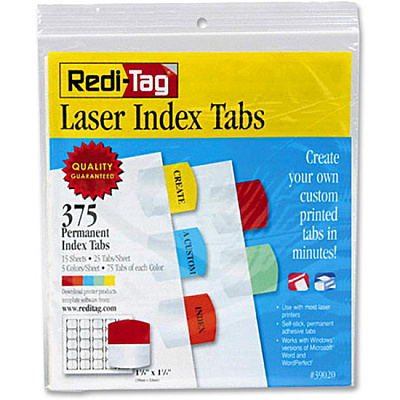 Redi-Tag Laser Printable Index Tabs (RTG39020)