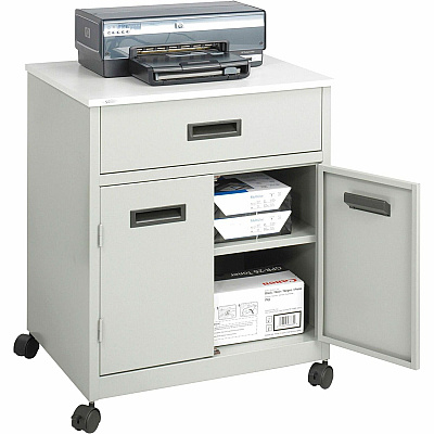 Safco Steel Mobile Machine Stand with Drawer (SAF1870GR)