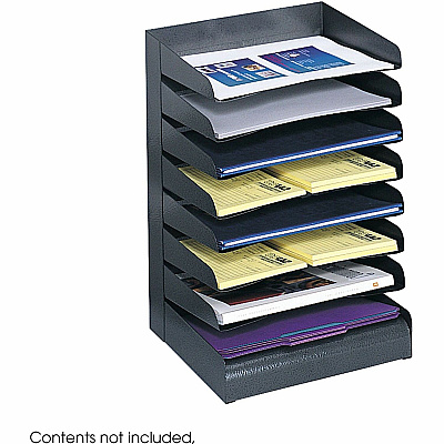 Safco Slanted Shelves Steel Desk Tray Sorter (SAF3129BL)
