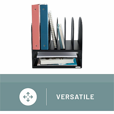 Safco Onyx 2 Horizontal/6 Upright Desk Organizer (SAF3255BL)