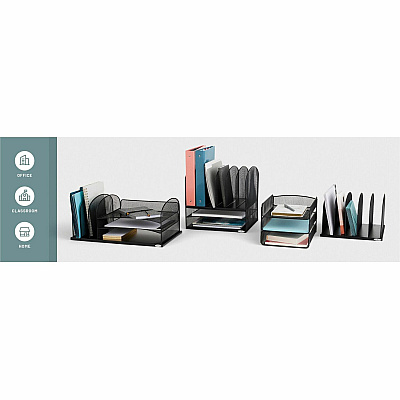 Safco Onyx 2 Horizontal/6 Upright Desk Organizer (SAF3255BL)