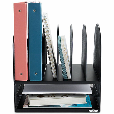 Safco Onyx 2 Horizontal/6 Upright Desk Organizer (SAF3255BL)
