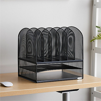 Safco Onyx 2 Horizontal/6 Upright Desk Organizer (SAF3255BL)