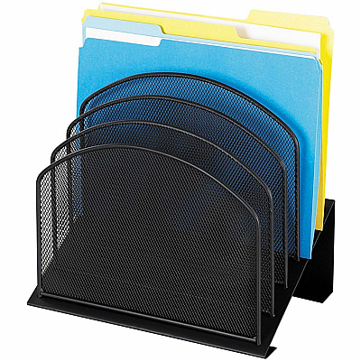 Safco Onyx Wire Mesh Desktop Organizer (SAF3257BL)