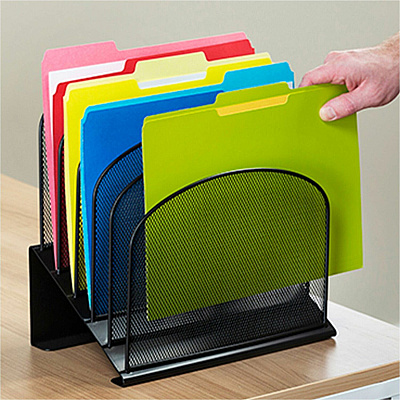 Safco Onyx Wire Mesh Desktop Organizer (SAF3257BL)