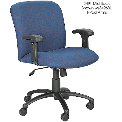 Safco Big & Tall Adjustable T-pad Arm Kit (SAF3496BL)