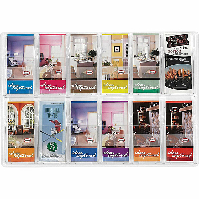 Safco 12 Pamphlet Pocket Display Rack (SAF5604CL)