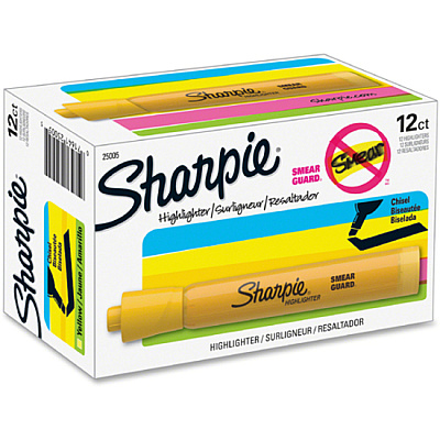Sharpie SmearGuard Tank Style Highlighters (SAN25005)