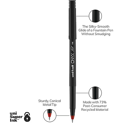 uniball Onyx Rollerball Pens (UBC60144)