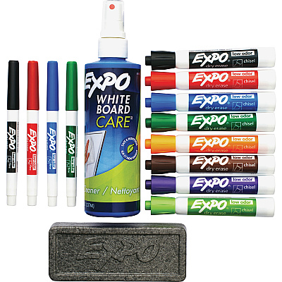 EXPO Low-Odor Dry-erase Marker Kit (SAN80054)