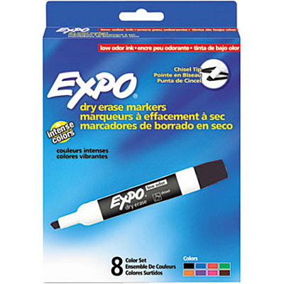 EXPO Low-Odor Dry-erase 8-Color Marker Set (SAN80078)