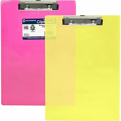 Saunders Neon Plastic Clipboards (SAU21594)