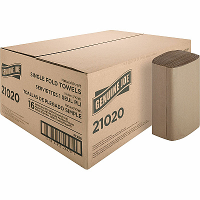 Genuine Joe Single-Fold Value Paper Towels (GJO21020)