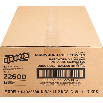 Genuine Joe Embossed Hardwound Roll Towels (GJO22600)