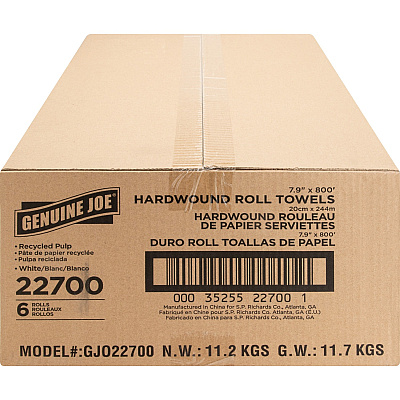 Genuine Joe Hardwound Roll Paper Towels (GJO22700)