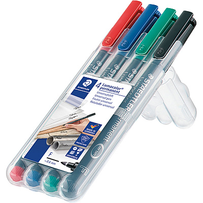 Lumocolor Quick-drying Fine Point Permanent Markers (STD318WP4)