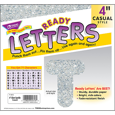 TREND 4" Sparkle Uppercase Ready Letters Set (TEPT1613)
