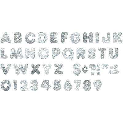 TREND 4" Sparkle Uppercase Ready Letters Set (TEPT1613)