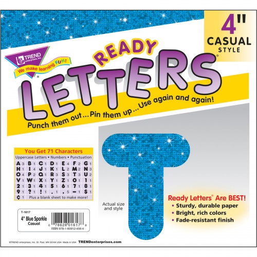 TREND 4" Sparkle Uppercase Ready Letters Set (T1617)