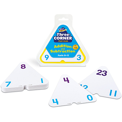 TREND Three-Corner Add/Subtract Flash Card Set (TEPT1670)