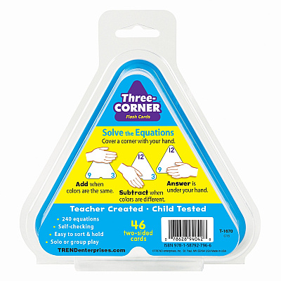 TREND Three-Corner Add/Subtract Flash Card Set (TEPT1670)