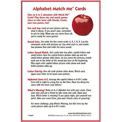 TREND Alphabet Match Me Flash Cards (TEPT58001)