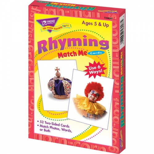 TREND Rhyming Words Match Me Flash Cards (T58007)