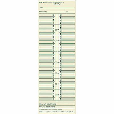 TOPS Semi-Monthly Time Cards (TOP1276)