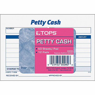 TOPS Received of Petty Cash Forms (TOP3008)