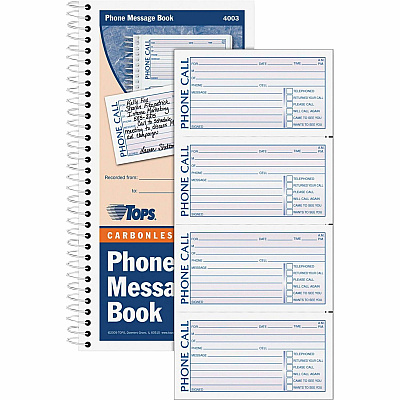 TOPS Carbonless Phone Message Book (TOP4003)