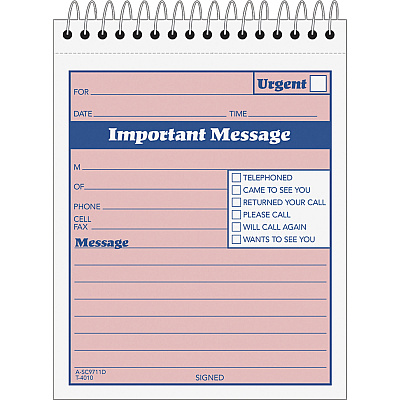 TOPS 1CPP Duplicate Important Message Book (TOP4010)