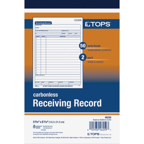 TOPS Receiving Records Forms (46259)