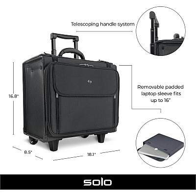 Solo Classic Carrying Case (Roller) for 15.4" to 17" Notebook - Black (USLB1514)