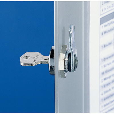 Durable Brushed Aluminum Keyed Lock 72-Key Cabinet (DBL195523)