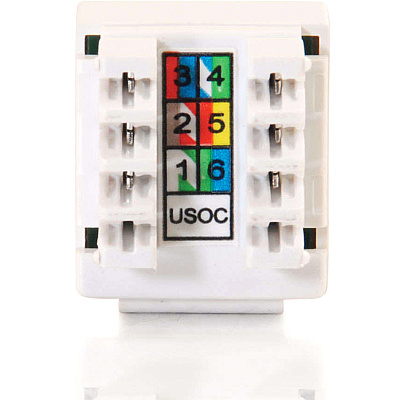 C2G Cat3 Rj12 Keystone Jack White (03801)