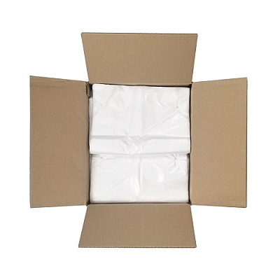 HOSPECO Poly Liner Bags, Natural, 12 Microfiber, 10"x4"x12", 500/cs, Case Of 500 (LBM500HD)