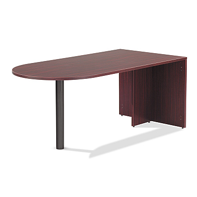 Alera Valencia Series D-Top Desk, 71" x 35.5" x 29.63", Mahogany (ALEVA277236MY)