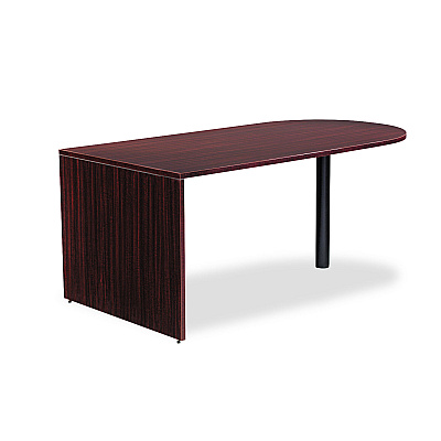 Alera Valencia Series D-Top Desk, 71" x 35.5" x 29.63", Mahogany (ALEVA277236MY)